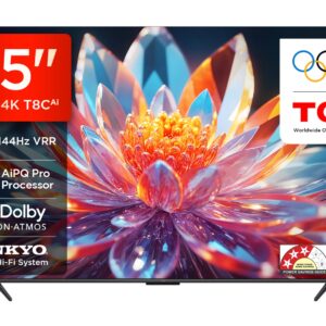 tcl 189 cm (75 inches) metallic bezel less series 4k ultra hd smart led google tv 75v6b (black)